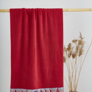 Jacquard Weaving, Polyester Border, Terry Beach Towel