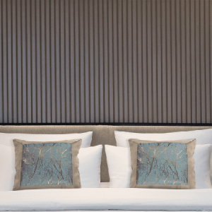 Decorative Pillow w/Golden Tree Trunk Design Pillowcase