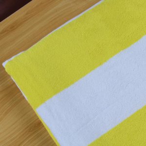 Pool Towel-Cabana Yellow Stripe