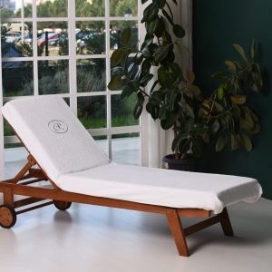 Custom Logo Embroidery Chaise Lounge Cover with Flap
